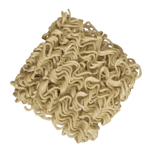Nudelkuchen der Vollkorn Mie-Noodles.