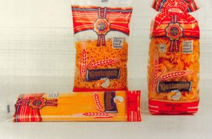 Three packs from the 1980s with different types of pasta